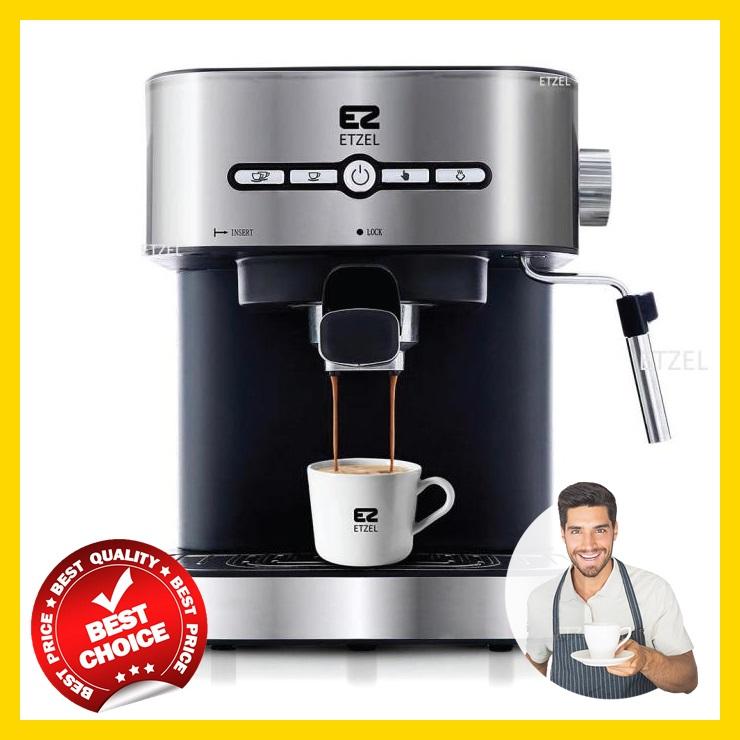 ETZEL เครื่องชงกาแฟ เครื่องชงกาแฟสด เครื่องทำกาแฟ เครื่องทำกาแฟสด เครื่องชงกาแฟอัตโนมัติ รุ่น SN-203  ETZEL espresso machine model sn 203 แถมฟรี!! กาแฟคั่วบดดอยช้างปลอดสารรสชาติเยี่ยม!