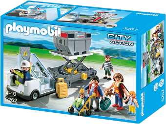 Playmobil ซิตี้แอคชั่น บันไดขึ้นเครื่องบินเคลื่อนที่ (PM-5262)