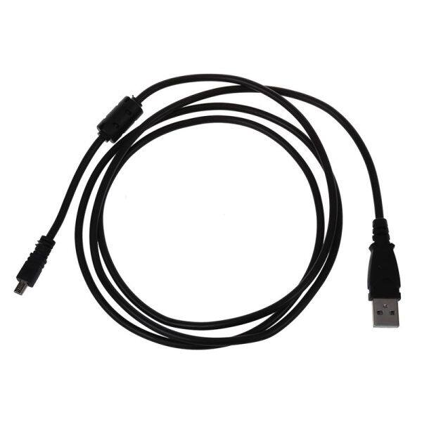 Black USB 2.0 A to 8-Pin Mini B Cable w/ Ferrite - 1.5M / 59 Inches for Nikon CoolPix P90