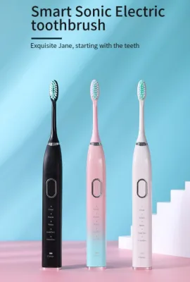 Electric Sonic Toothbrush แปรงสีฟันไฟฟ้า 5 โหมด แปรงไฟฟ้า ไร้สาย ฟันขาว ขจัดคราบพลัค กันน้ำIPX7