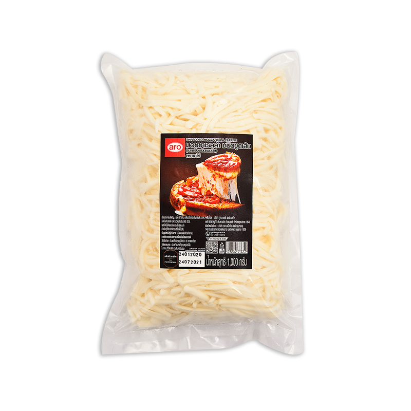 เอโร่ มอสซาเรลล่าชีส ชนิดขูดเส้น 1 กิโลกรัมAero mozzarella cheese, 1kg