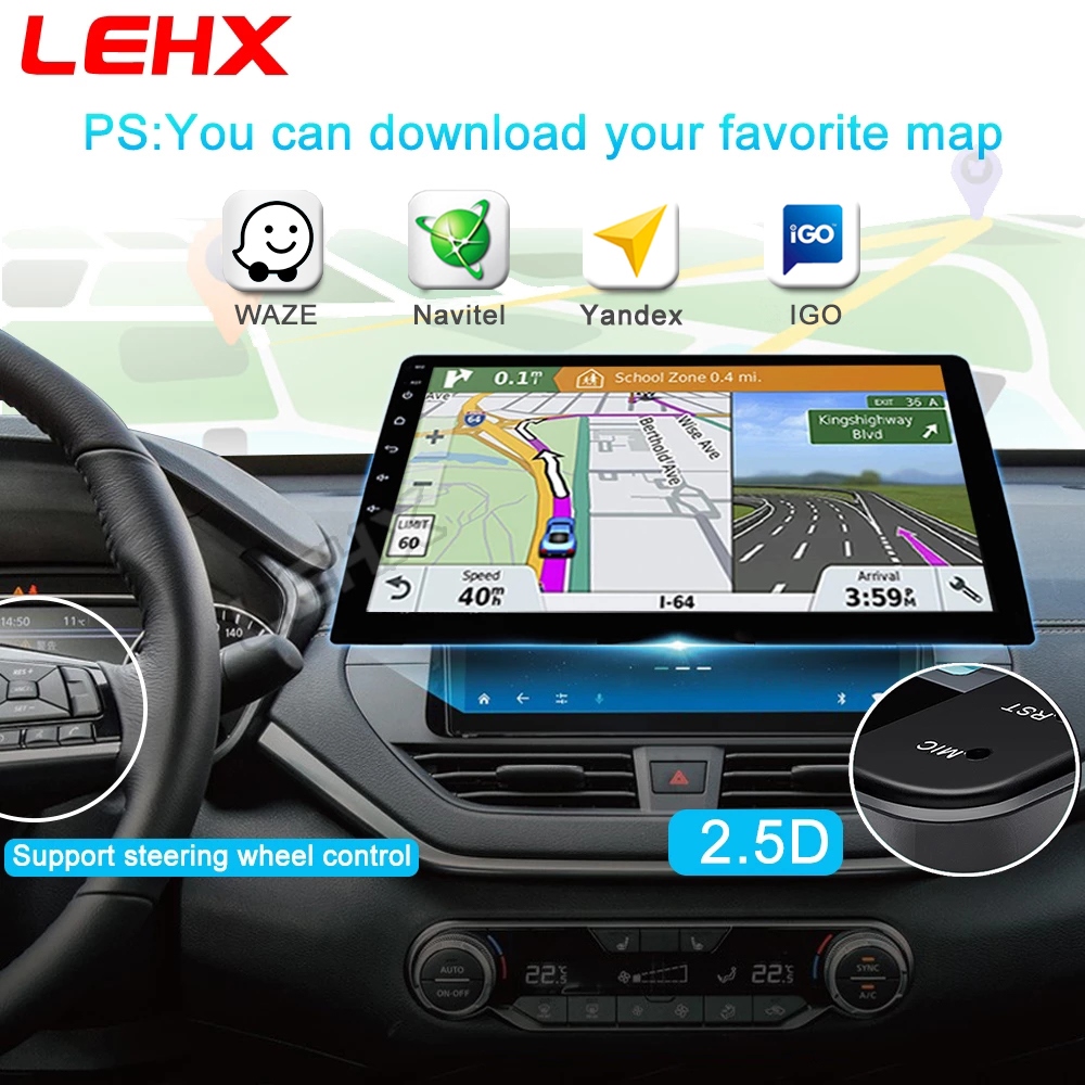 LEHX L6 Pro 2 Din WiFi Android 10 8 Core Auto Radio dvd Car Multimedia ...