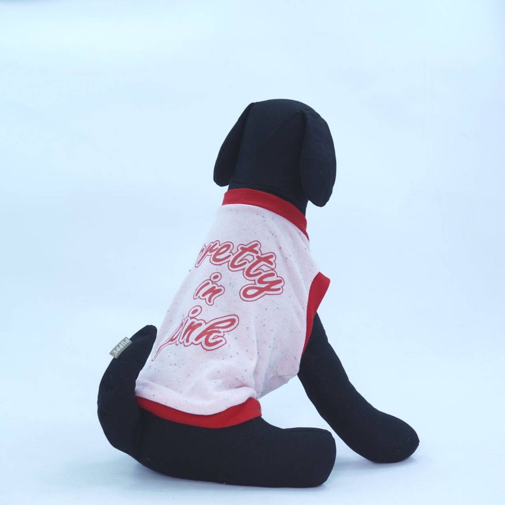 Puppe’ เสื้อยืด PAS235 สำหรับสุนัขและแมว สีชมพู
