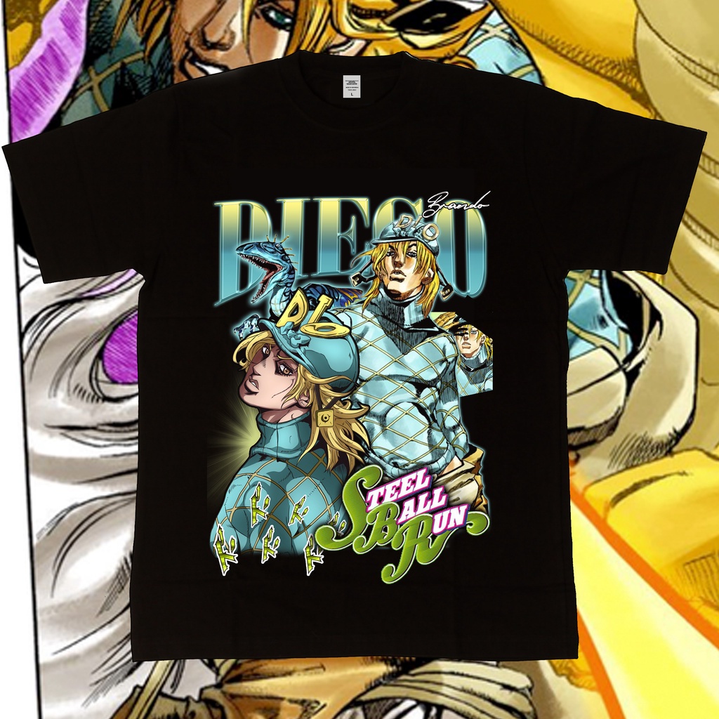 เสื้อยืด พิมพ์ลาย Diego Brando Jojo Bizzare Adventure Steel Ball Run