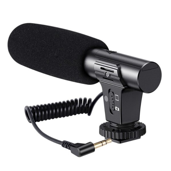 KATTO Updated 3.5mm HD Video Recording Microphone Smart Noise Reduction Interview Mic for Mobile Phone/SLR Camera
