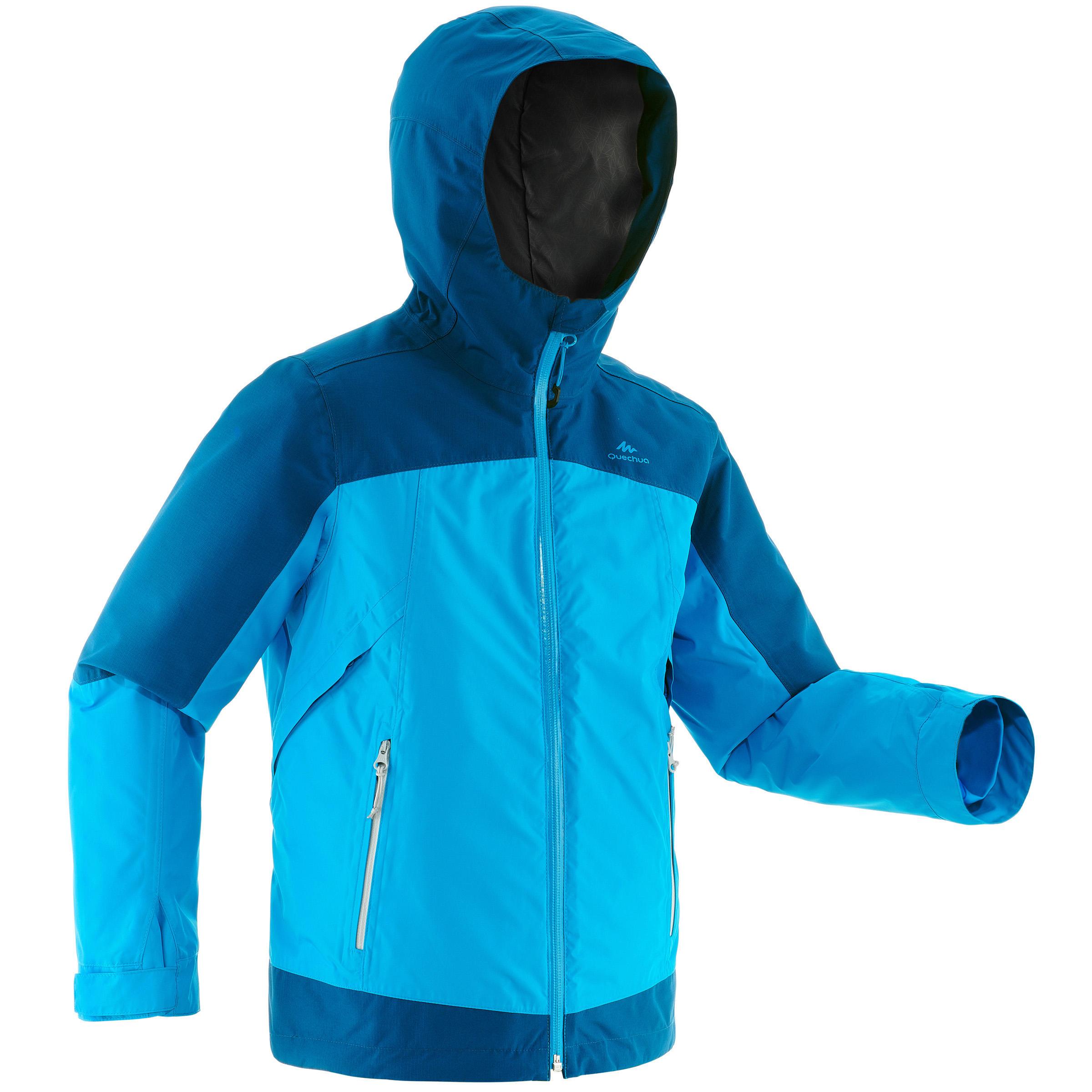 [ด่วน!! โปรโมชั่นมีจำนวนจำกัด] เสื้อแจ็คเก็ตเด็ก 3-IN-1 สำหรับใส่เดินป่าลุยหิมะรุ่น SH500 X-WARM (สีฟ้า) สำหรับ เดินป่า