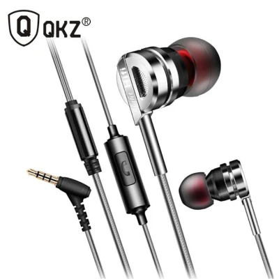 QKZ DM9 Zinc Alloy HiFi In Ear Earphones BASS Metal DJ MP3 Headset auriculares