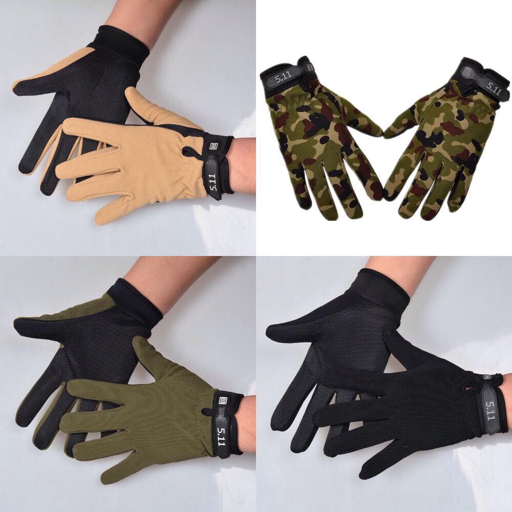 ถุงมือยาวเต็มนิ้ว มอเตอร์ไซค์ ยิงปืน ทหาร ยุทธศาสตร์ Tactical Gloves กิจกรรมกลางแจ้ง กันลื่น ยืดหยุ่นสูง ระบายอากาศดี