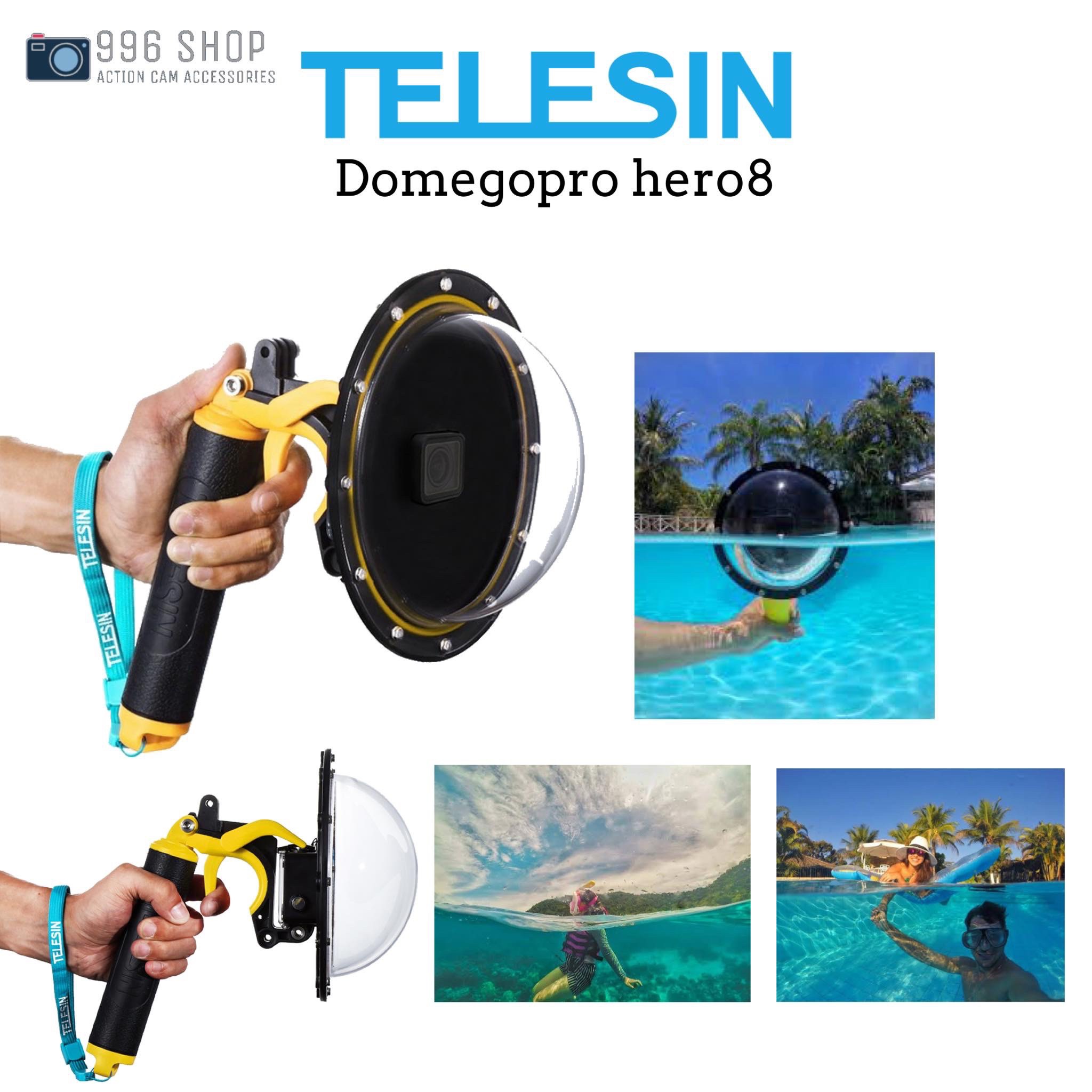 Telesin Dome port for GOPRO HERO8 โดมถ่ายใต้น้ำ พร้อมส่ง