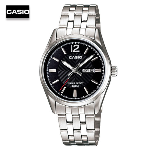 Velashop นาฬิกาข้อมือผู้หญิงคาสิโอ Casio Standard สายสเตนเลส สีเงิน ...