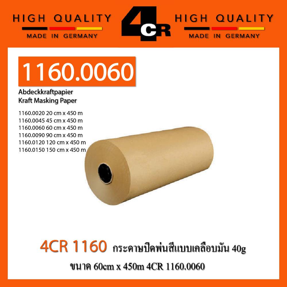 กระดาษปิดพ่นสีแบบเคลือบมัน 40g ขนาด 60cm x 450m 4CR 1160.0060 MADE IN Germany