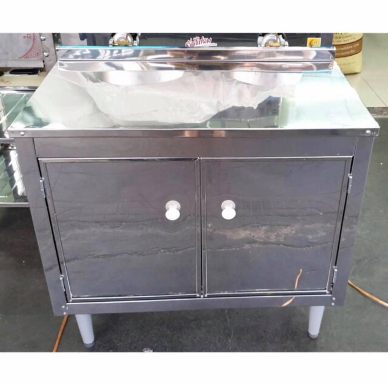 ?? ส่งด่วน Kerry ฟรี ?? โต๊ะวางเตาแก๊ส ตู้วางเตาแก๊ส สแตนเลสทั้งตัว ขนาด กว้าง 76 X ยาว 46 X สูง 70 ซม.