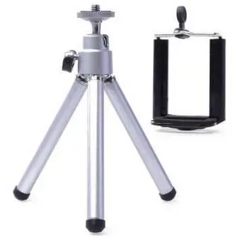 ลดราคาพิเศษ ขาตั้งกล้อง Tripod Stand Mount สำหรับ for iPhone Andriod Phone Smartphone (สีเงิน) ราคาถูก โปรโมชั่นพิเศษ ขาตั้งกล้องและมือถือ ขาตั้ง3ขา ขนาดพกพา ขาตั้งโทรศัพท์ ขาตั้งมือถือ