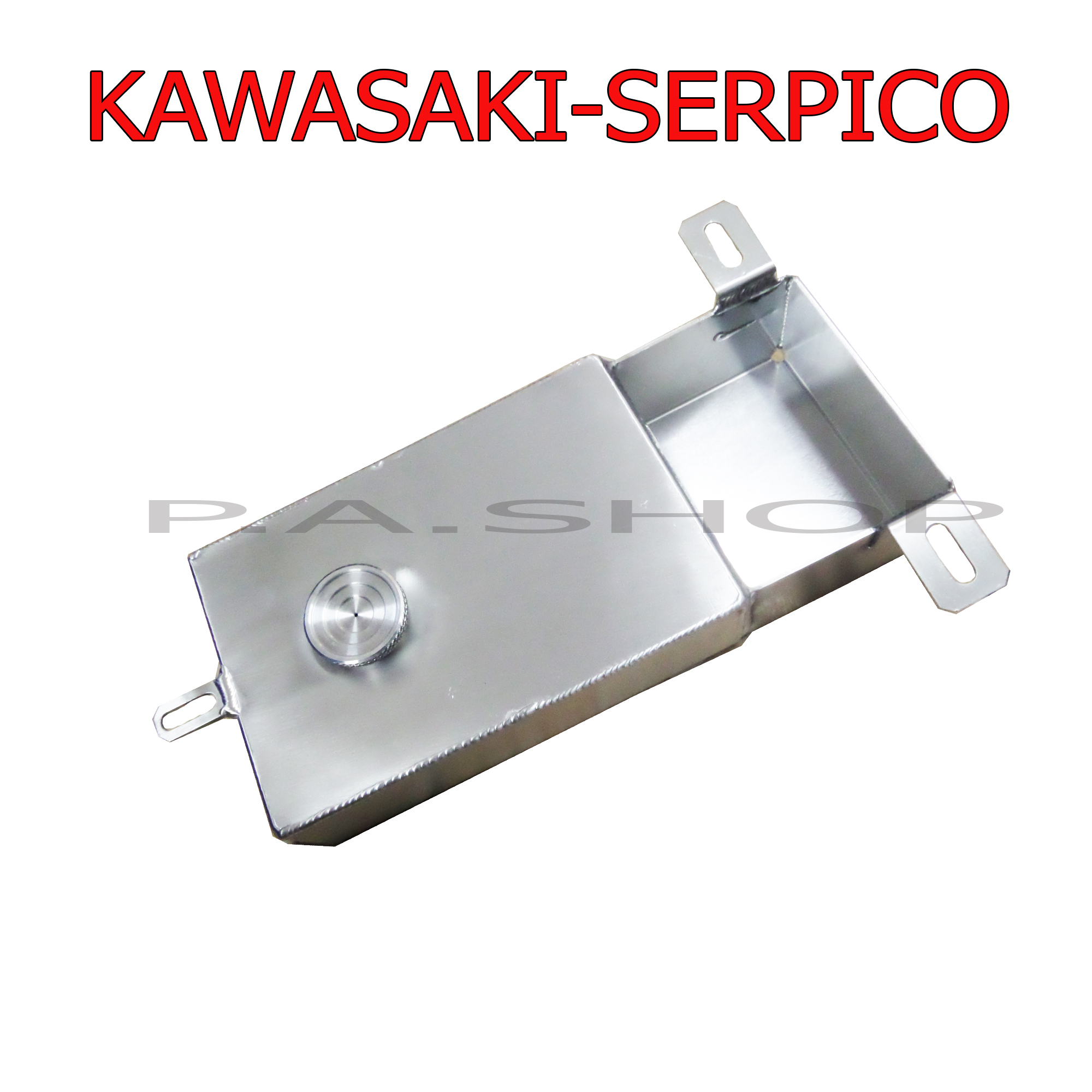 กล่องแบต+ถัง 2T งานสร้างอลูมิเนียมไล่เบา สำหรับ KAWASAKI-SERPICO