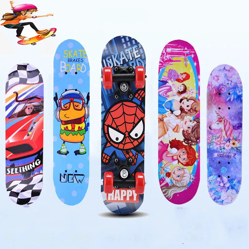 🔥skateboard 🔥สเก็ตบอร์ดเด็ก สเก็ตบอร์ด ด์สี่ล้อ เด็กผู้ใหญ่กระดานยาว สเก็ตบอร์ดสำหรับเด็ก สเก็ตบอร์ด