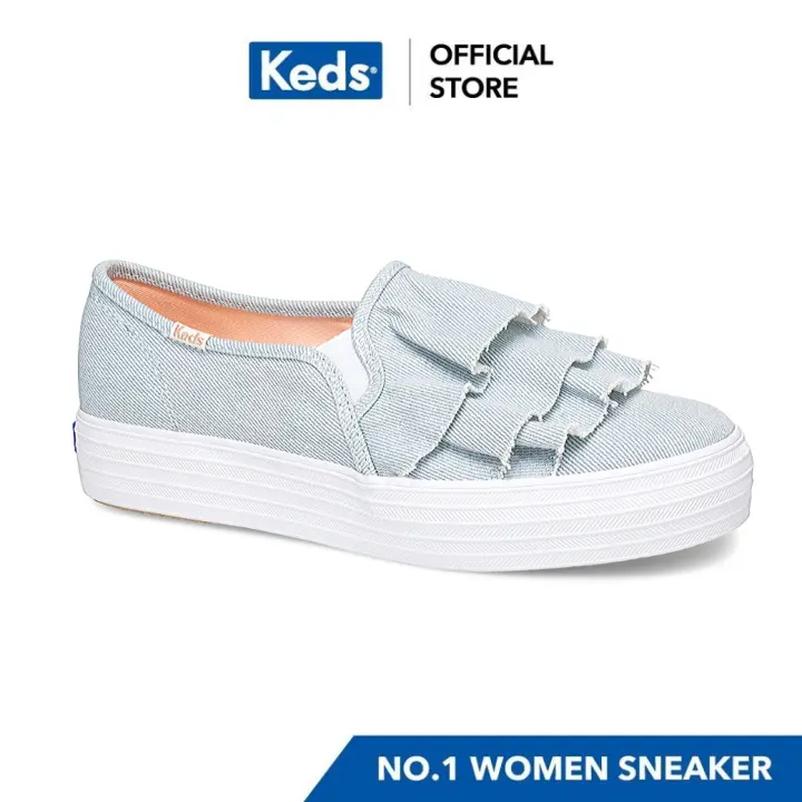 keds triple ruffle denim