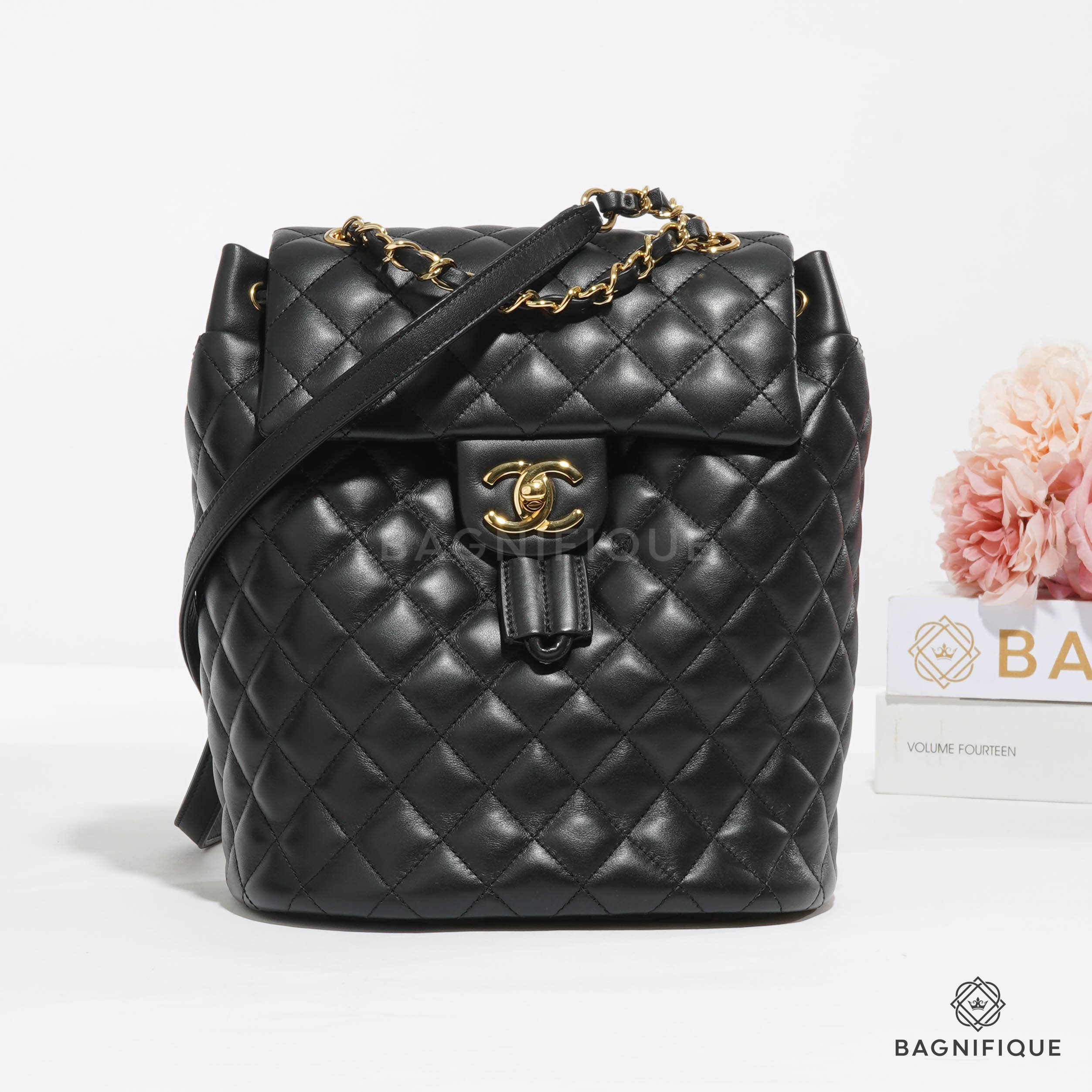 CHANEL BACKPACK BLACK LAMB GHW Lazada.co.th