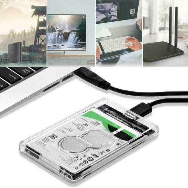 【จุดขายร้อน】 ใหม่ 2021 25Inch SATA 30 To USB 30 Hard Drive Disk Box HDD External Enclosure SATA HDD And SSD Transparent แบบใส พร้อมสาย