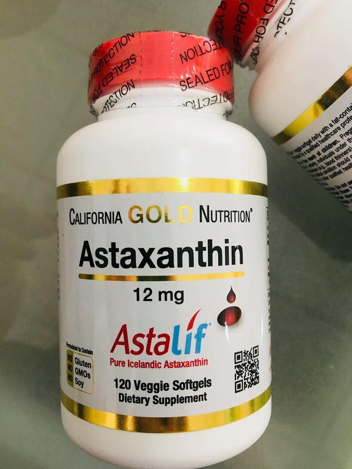 สาหร่ายแดง แอสต้าแซนธิน Astaxanthin, AstaLif Pure Icelandic 12mg 120 Veggie Softgels (California Gold Nutrition) สูตรและแพคเกจปรับปรุงใหม่ล่าสุด