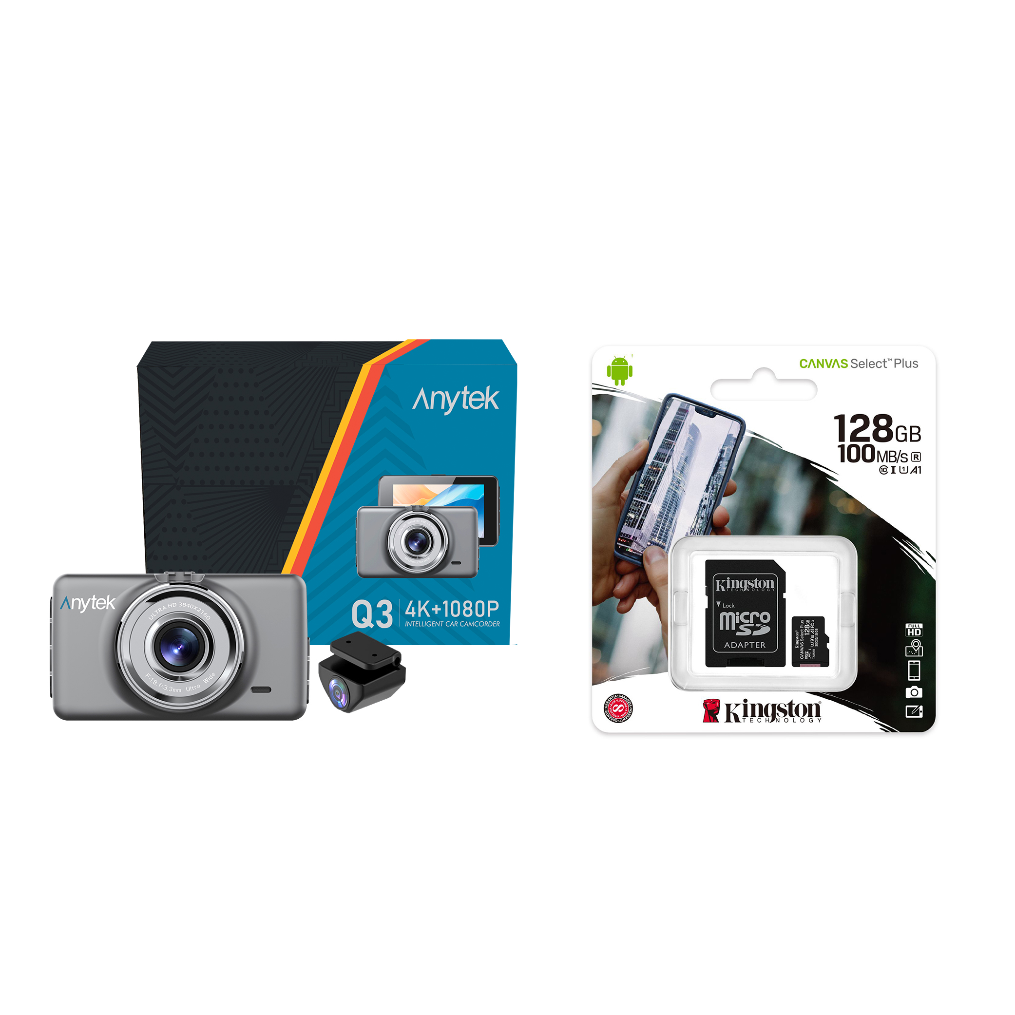 Anytek Thailand กล้องติดรถยนต์ Anytek รุ่น Q3 Dual Camera 4K/1080P Wifi ...