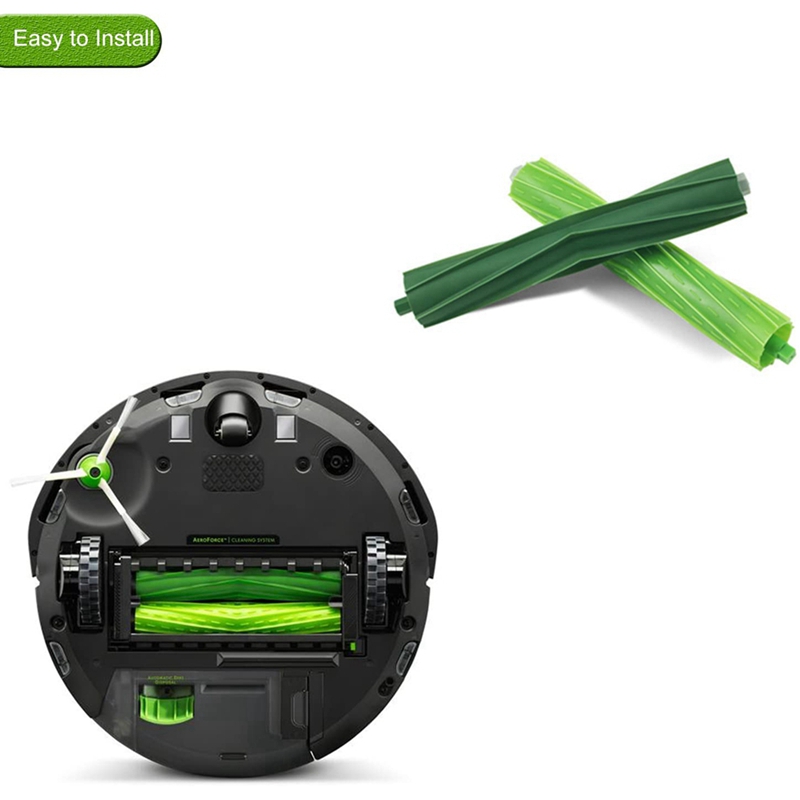 2 Sets of Replacement Rubber Roller Brushes for IRobot Roomba I3 I3+ I6+ I7 I7+ I8+ Plus E5 E6 E7 Vacuum Cleaner Parts