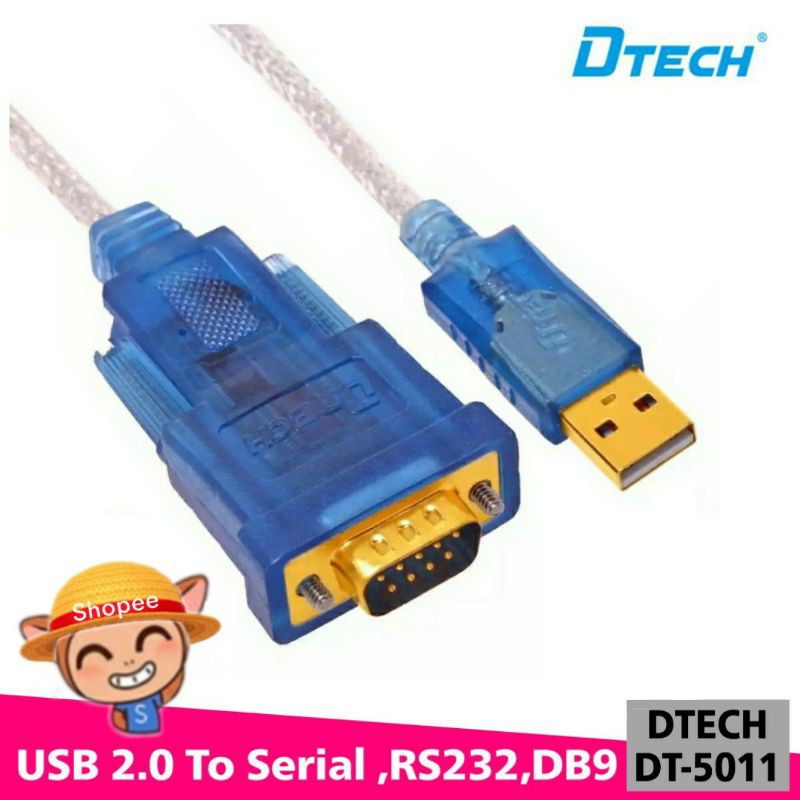 สายUSB 2.0 To Serial ,RS232,DB9 Cable(DTECH DT-5011)