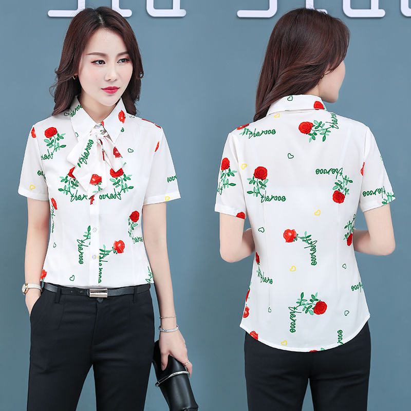 (จัดส่งจากประเทศไทย) เสื้อเชิ้ตแขนสั้นผู้หญิงฤดูร้อนปี 2022 ใหม่สไตล์ ...