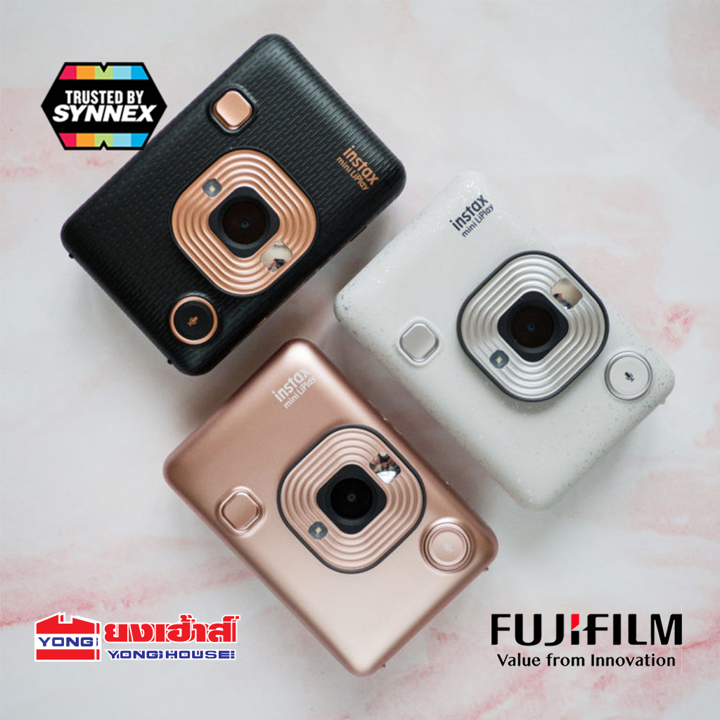 Fujifilm Instax Mini LiPlay Instant Film Camera กล้องฟิล์ม กล้อง แถมฟรี เมมโมรี่ SD Card 16GB สินค้ารับประกัน 1 ปี โดย Synnex