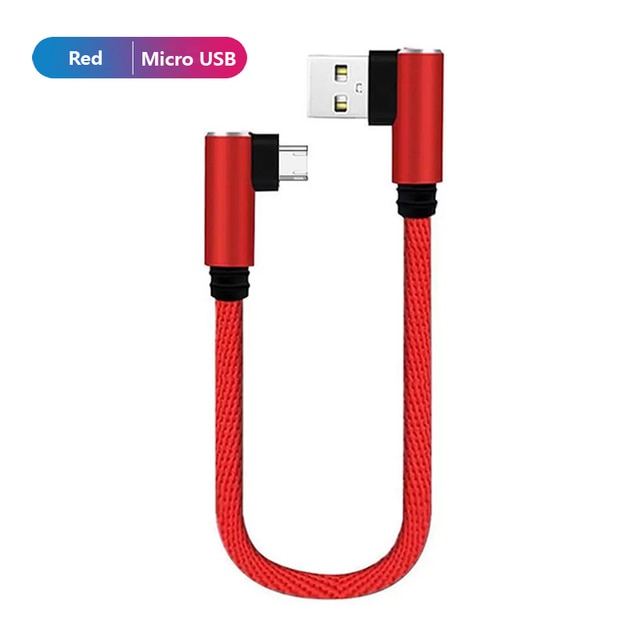 25cm usb to type c micro usb short charging cable elbow 90 degree usb c micro cable 2.4a fast charging cord for samsung huawei