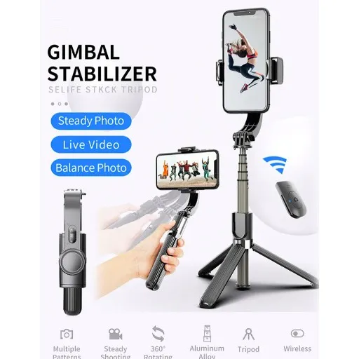 ขาตั้งโทรศัพท์มือถือกันสั่น Tripod ขาตั้งมือถือ 3 ขา Phone Gimbal Holder