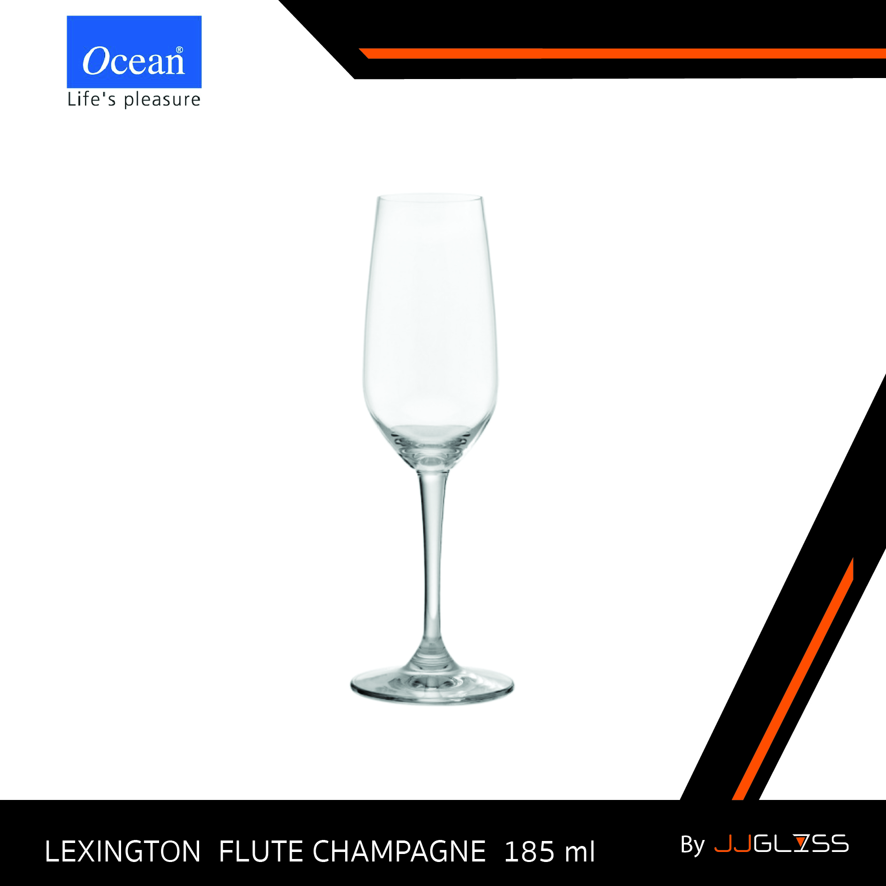 JJGLASS - (Ocean) 1019F06 Lexngtion  - แก้วแชมเปญ แก้วเล็กซิงชัน แก้วโอเชี่ยนกลาส Flute champagne by Ocean Glass 1019F06 Lexngtion Flute champagne 6 1/2 oz. (185 ml.)