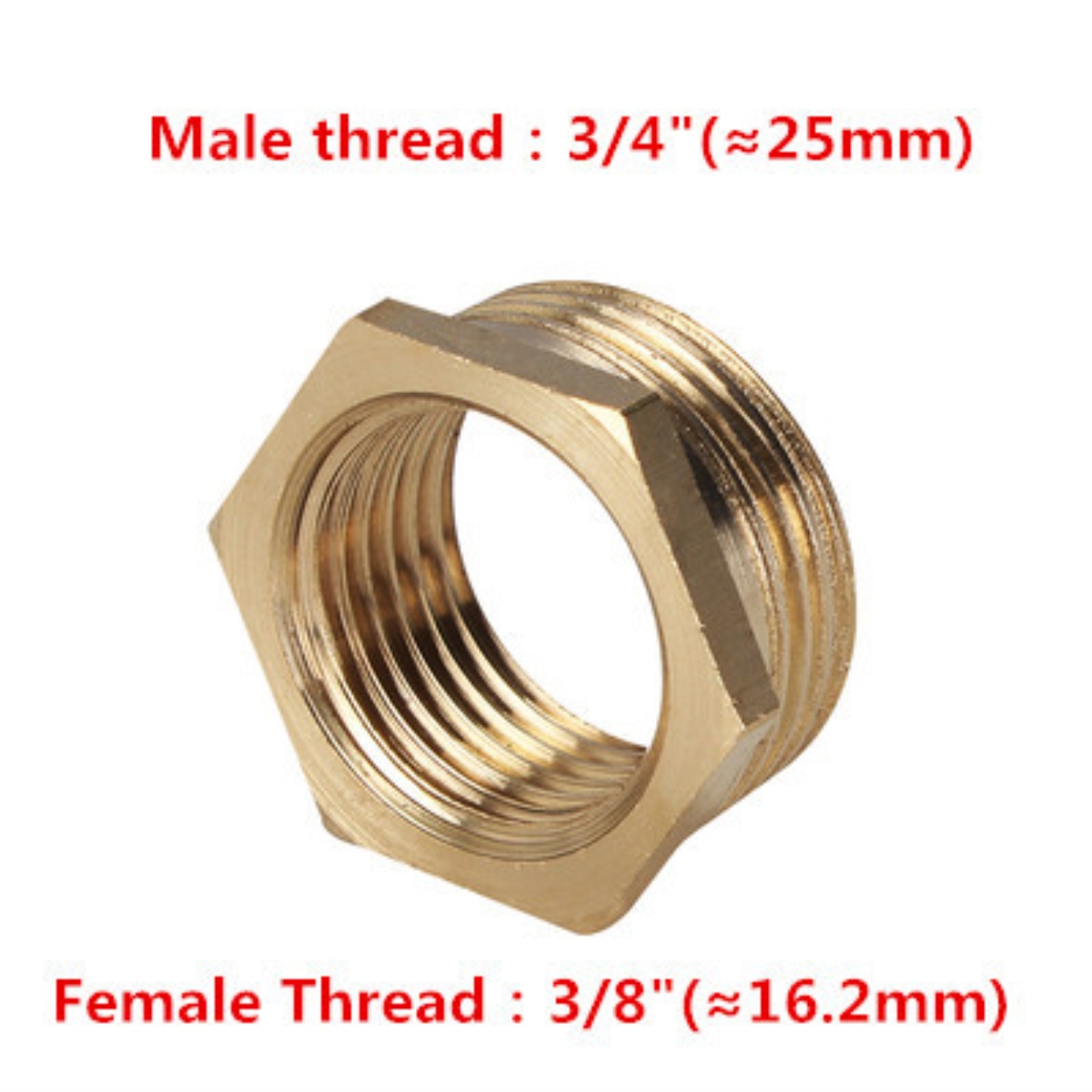 Brass Hose Fitting Hex Reducer Bushing M F 1 8 Quot 1 4 Quot 3 8 Quot 1 2 Quot 3 4 Quot 1