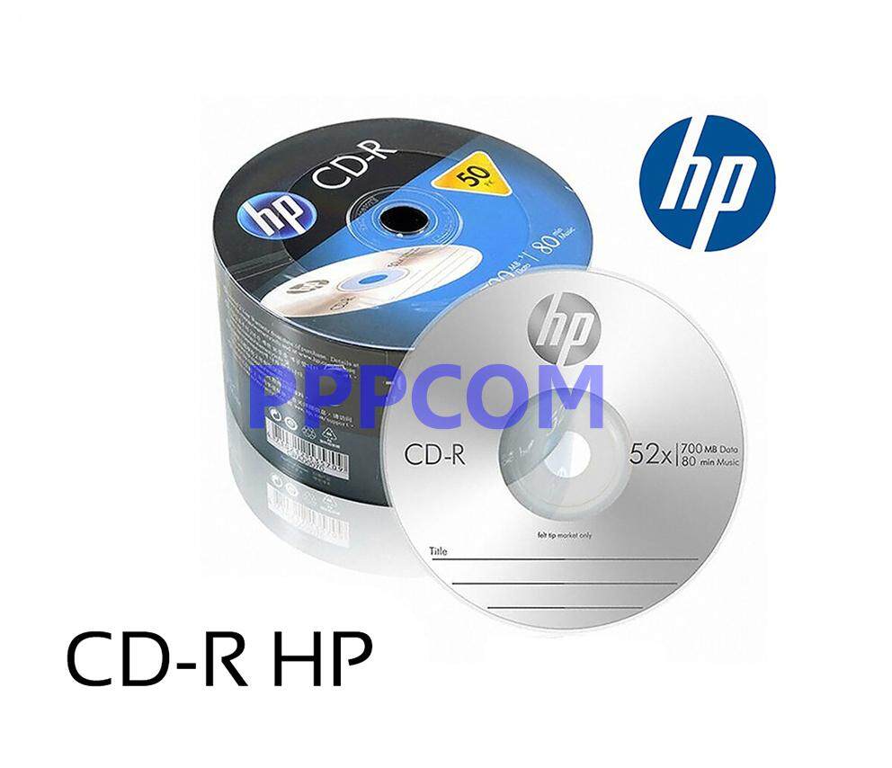 แผ่นซีดี CD CD-R ยี่ห้อ Hp แท้ ความจุ 700MB Pack 50 แผ่น