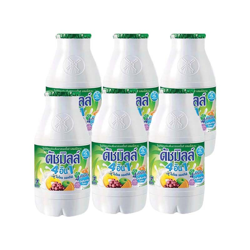 ดัชมิลล์ นมเปรี้ยว รสผลไม้รวม 100 มล. x 6 ขวด/Dutchmill Mixed Fruit Yoghurt 100ml x 6 bottles