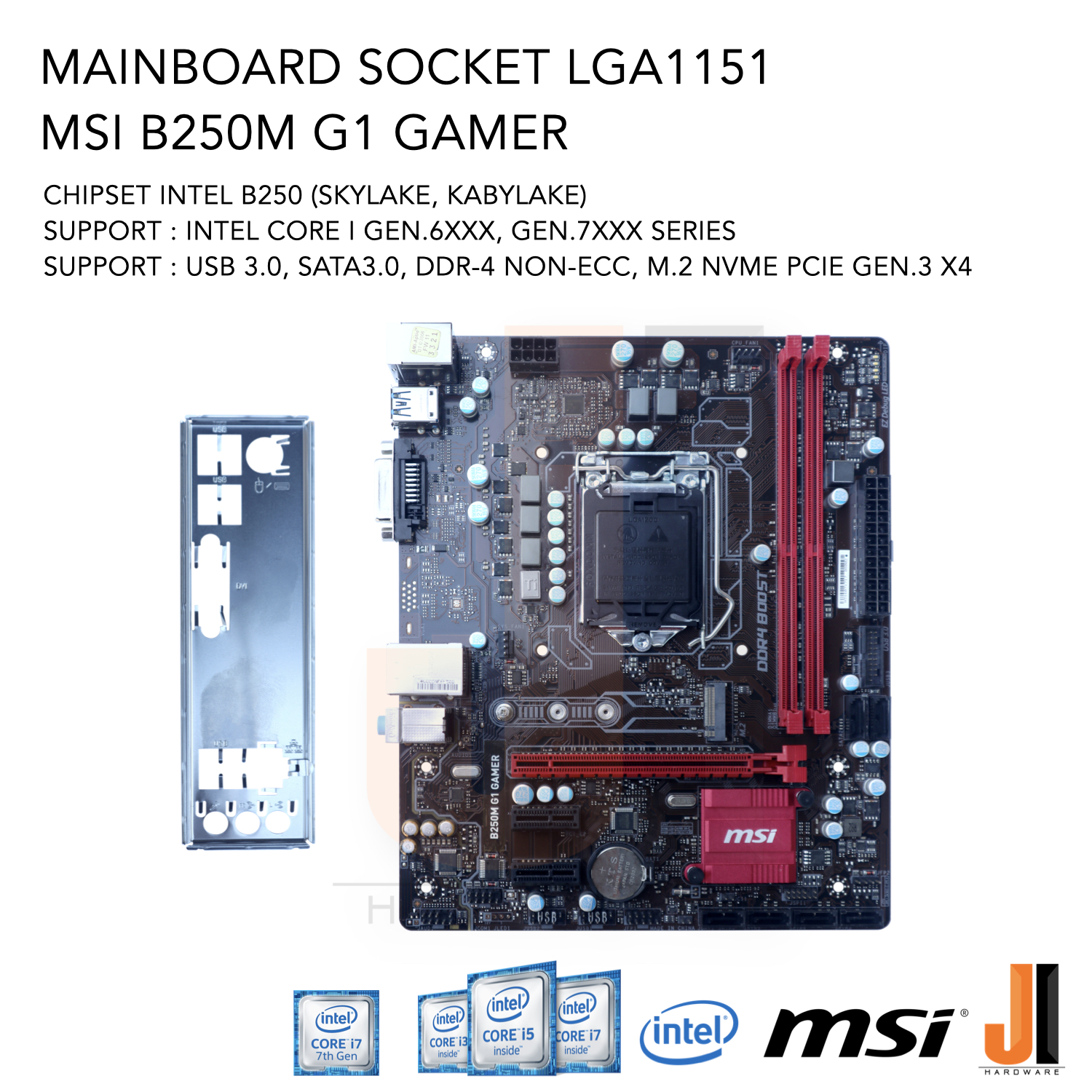 Mainboard MSI B250M G1 Gamer (LGA 1151) รองรับ CPU Gen.6XXX และ Gen