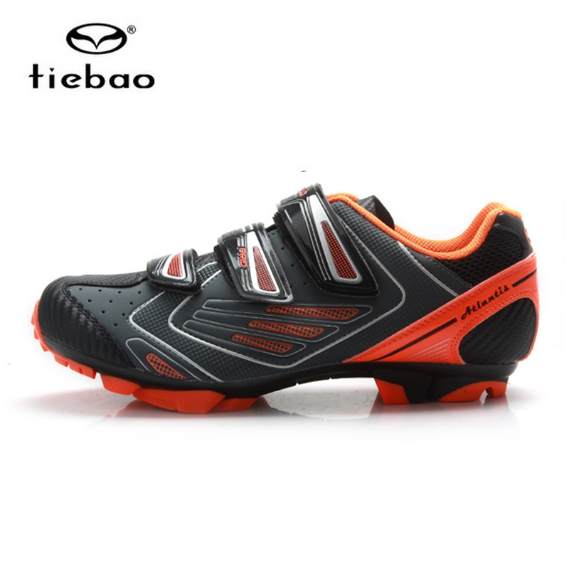 รองเท้าจักรยานเสือภูเขา TIEBAO รุ่น TB35-B1521 สีเทาส้ม