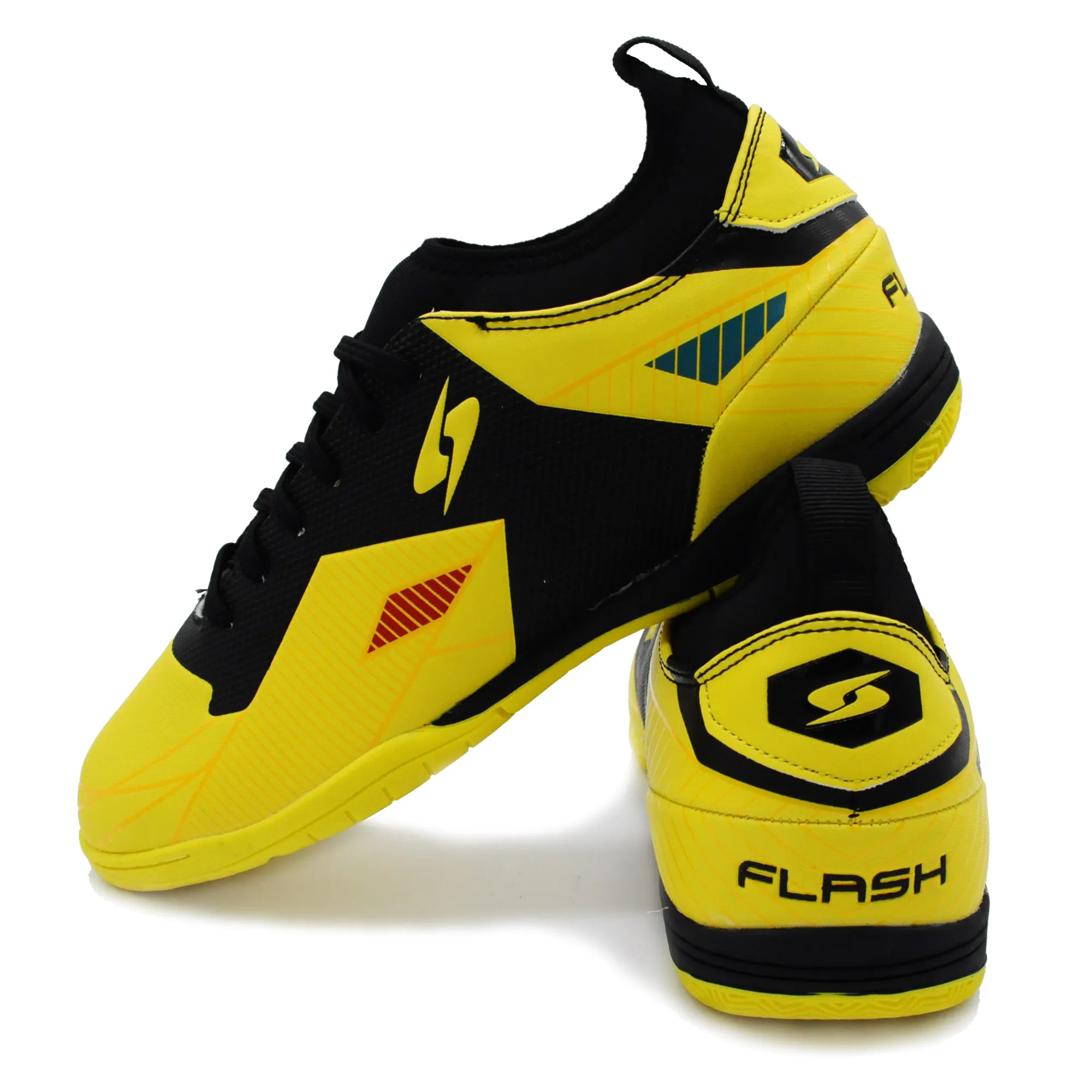 HARA Sports รองเท้าฟุตซอล รุ่น Flash รองเท้าฟุตซอลหุ้มข้อ สีเหลือง FS015