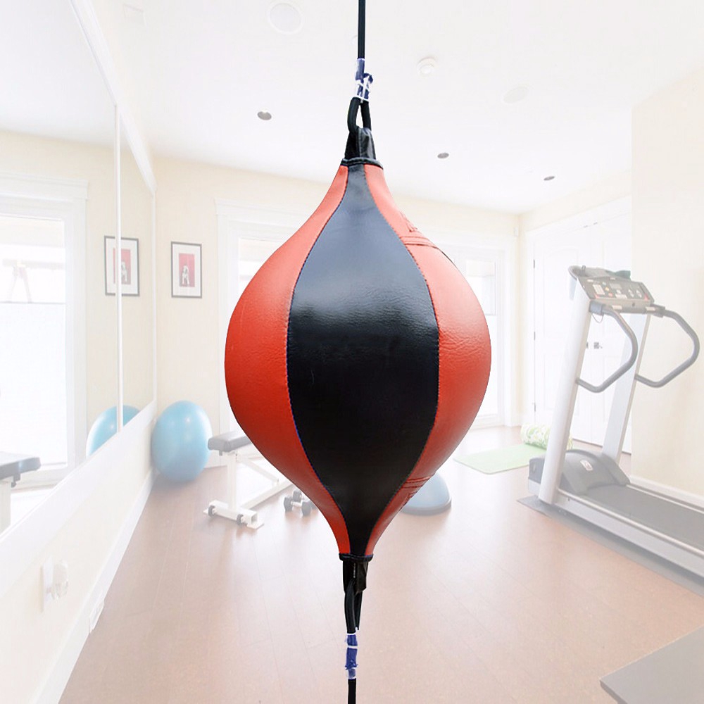 Double End Muay Thai Boxing Punching Bag Speed Ball Pu Leather Punch Training Fitness Sports