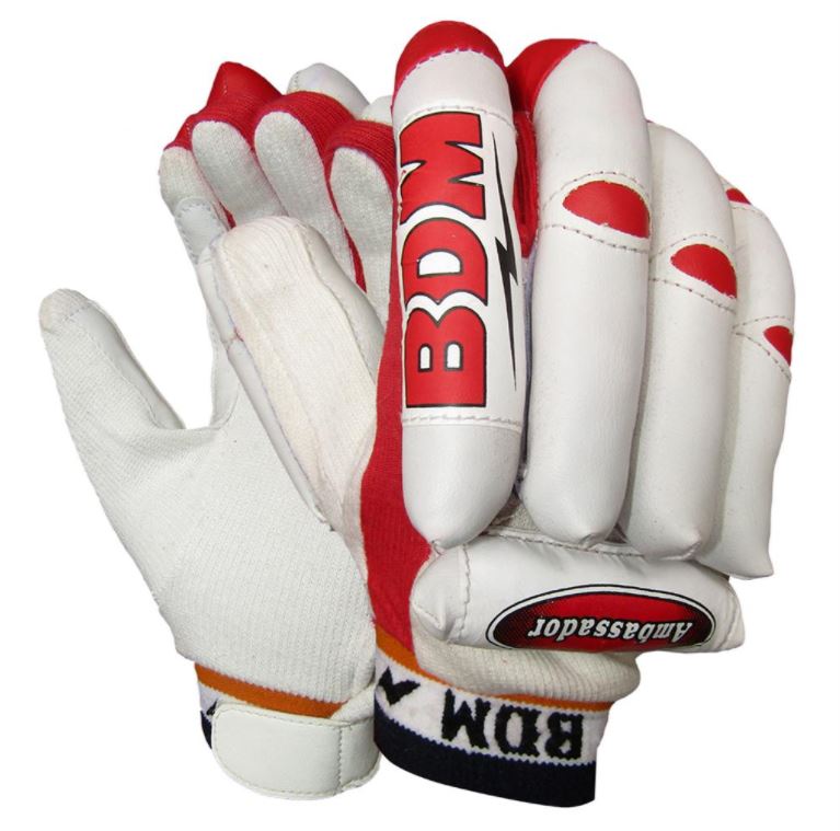 SPAZIES BDM Ambassador Batting Gloves White and Red - size normal
