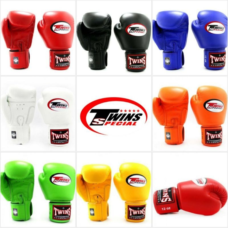 นวมชกมวยหนังแท้ ทวินส์ สเปเชียล รวมสี นวม นวมมวยไทย นวมผู้ใหญ่ นวมต่อยมวย นวมซ้อมมวย Twins Special Boxing Gloves BGVL3