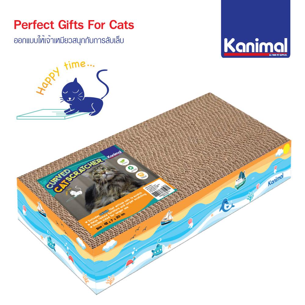 Cat Toy ของเล่นแมว ที่ลับเล็บแมว รุ่น Duo Scratch แยกชิ้นได้ สำหรับแมว Size L ขนาด 42x7x10 ซม. แถมฟรี! Catnip กัญชาแมว