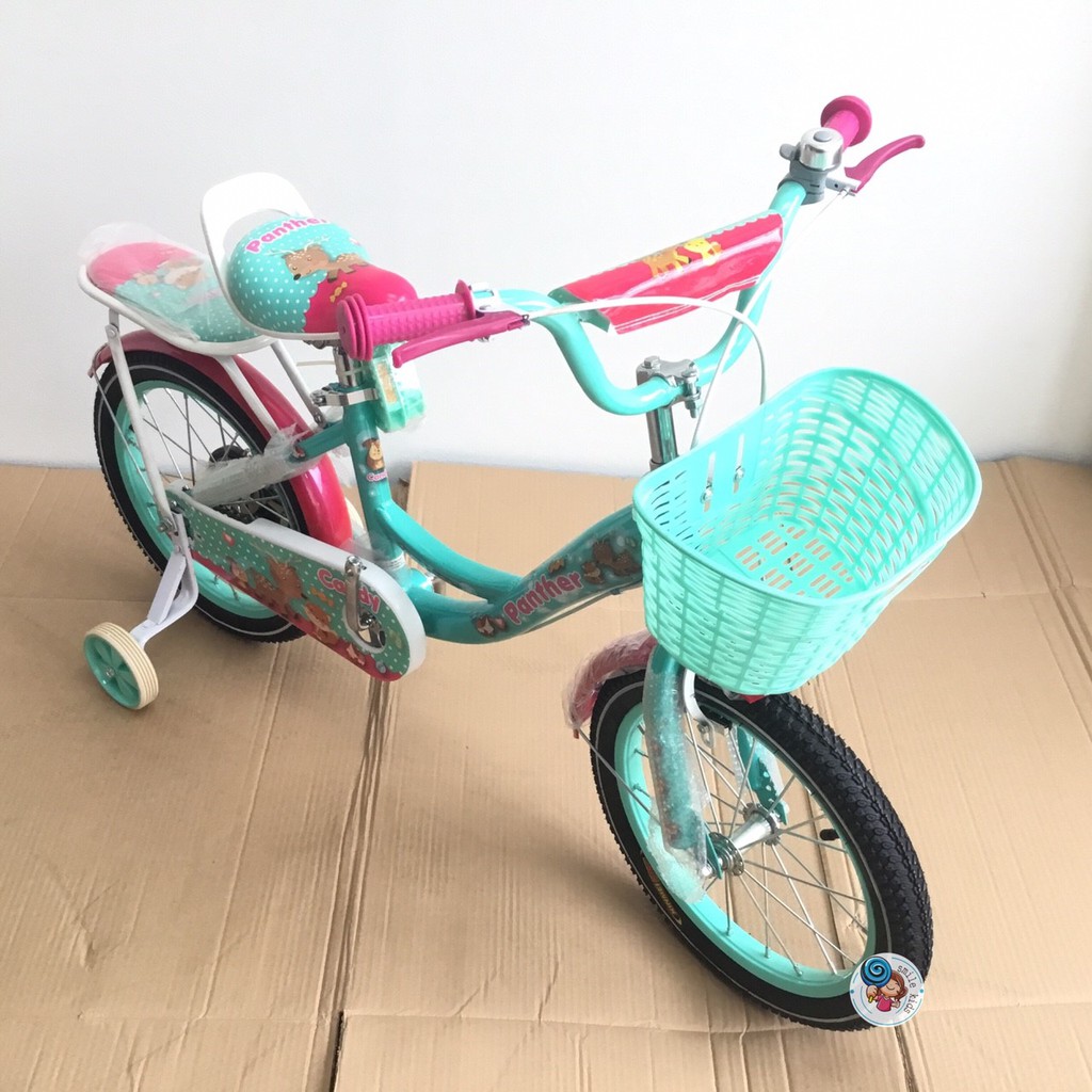 โปรเดือด จักรยานเด็ก 16นิ้ว ลายกวาง มีท้าย มีตระกร้า รถจักรยานเด็ก รถจักรยาน จักรยาน รุ่น candy