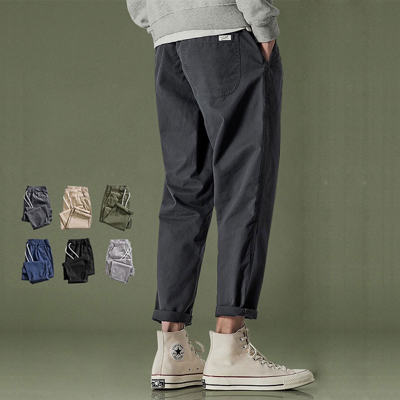 Fashion Men Pants Casual Ankle Pants Korean Pants Summer Slim Fit