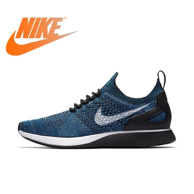 Original NIKE_AIR ZOOM MARI AH FLYKNIT_RACER Men's Running Shoes Lace-up Athletic Sports outdoor Sneakers Cozy 918264Leisure Sepatu Bernapas Nyama