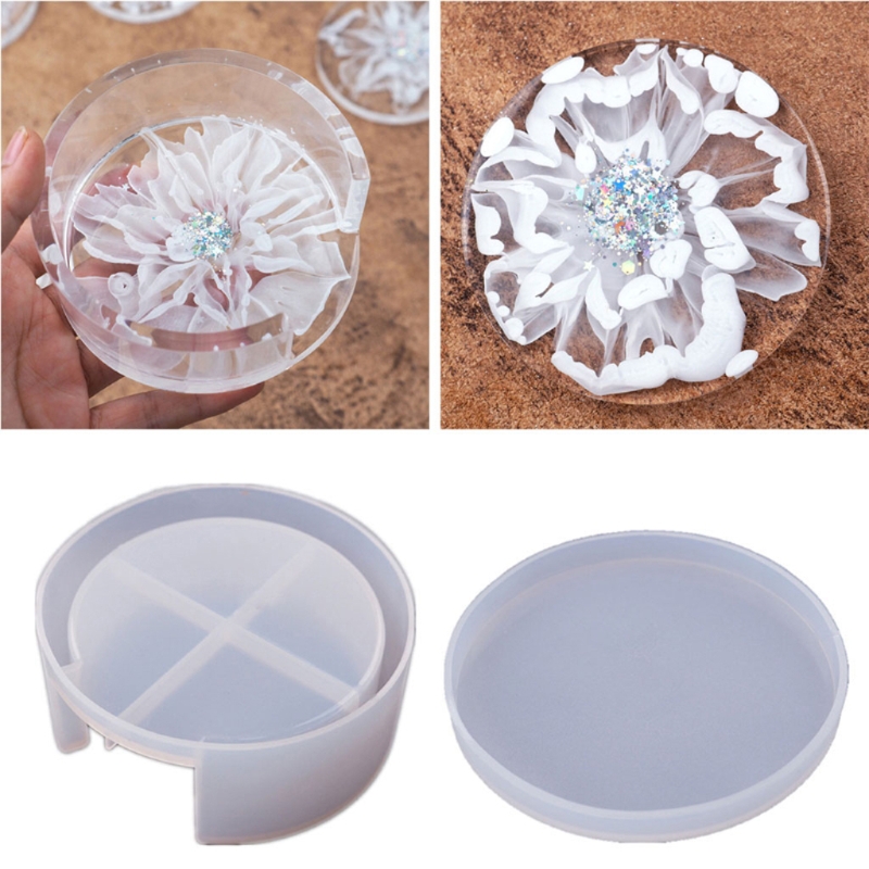 10Pcs Silicone Coaster Molds for Resin Casting Epoxy Resin Coaster