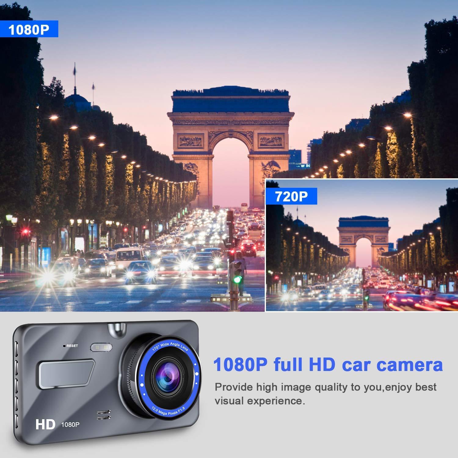 【Car Camera】กล้องติดรถยนต์ รุ่นใหม่ล่าสุด Full HD Car Camera หน้า-หลัง WDR+HRD หน้าจอใหญ่ 4.0 รุ่น A10 ของแท้100%