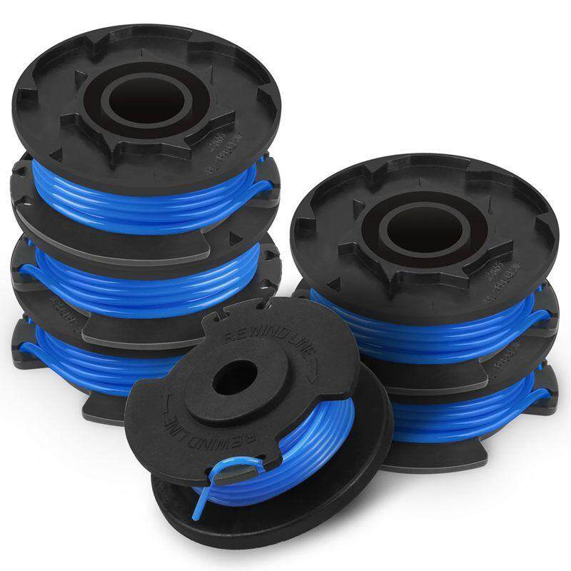 Line String Trimmer Replacement Spool for Ryobi, 0.065inch Autofeed Replacement Spools for Ryobi 18V, 24V, and 40V Cordless Trimmers (6 Pack)