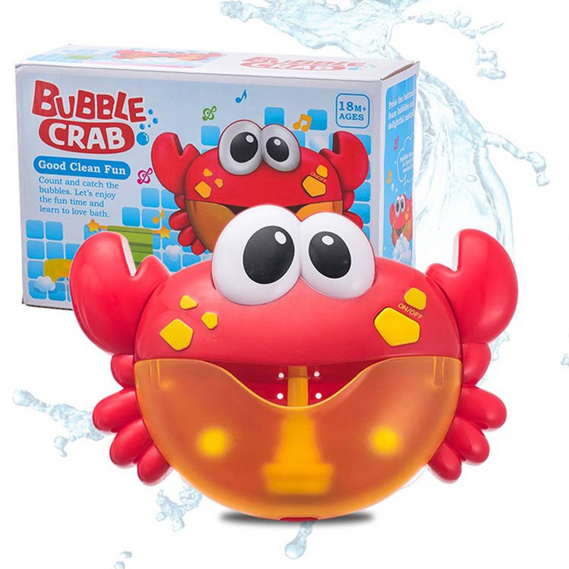 HOT HOT♤ CJ4 พร้อมส่ง! ของเล่นเด็ก เครื่องเป่าฟองรูปปู Bubble Crab ของเล่นในน้ำ เครื่องทำฟองสบู่รูปปูเครื่องสร้างฟองสบู่