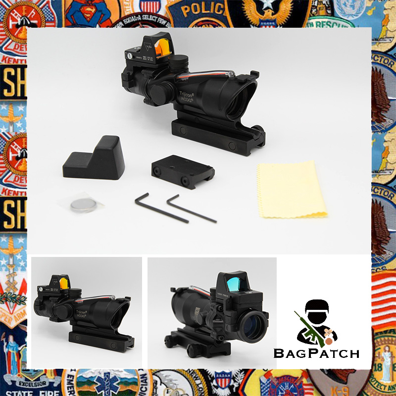 Bagpatch ดอทAcog 4เท่า+ดอทRMR สีดำ อุปกรณ์อะไหล่ปีนบีบีกัน สำหรับเล่น กีฬาประเภทยิง ปืนแอร์ซอฟต์ บีบีกัน ปืนลมอัดแก๊ส ปืนแอร์ซอฟต์  #00000076