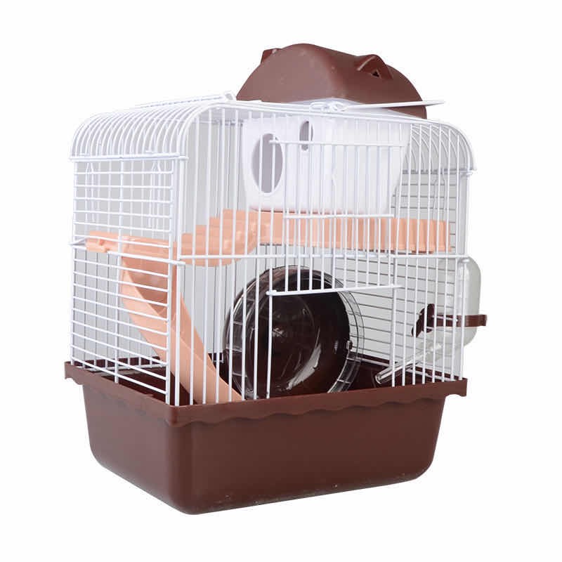 [1ชุดแถมอาหารหนู1 ถุง ] Collapsible Metal Hamster Cage Crate Cage / กรง